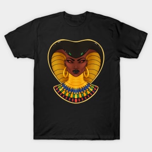 Queen Cobra| Black Fantasy Art T-Shirt